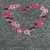 Djevojčice malih i ružičasto cvjetni srčani valentini Dan i nogavica odijela 3T