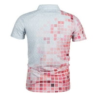 Nova muška 3D štamparija polo majica rever kratkih rukava Top žene Pink Pink xxxxxl