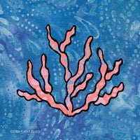 Bluebird Barn Black Modern uokviren muzej umjetnički print pod nazivom - Whimsy Coasty Conch Coral