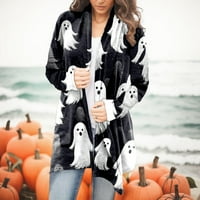 Ženski kaput Jesen Žene Ležerne prilike modni kaput s dugim rukavima Halloween Print Cardigan bluza