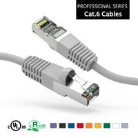 15ft mačka zaštićena Ethernet mrežom pokrenuta kabl sive, pakovanje