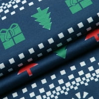 Božićna porodica Pajamas postavio je božićne vrhove tiskanih vrhova sa hlače Porodično podudaranje pidžama