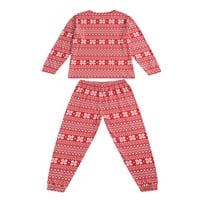 Božićna porodica koja odgovara pidžami pidžama, tiskani vrhovi dugih rukava sa pantalonama Kombinezon za odrasle, dijete, dijete