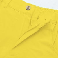 Ženske Y2K hlače Ležerne prilike pune boje džepova sa zatvaračem za elastičnu gumbu za pantalone dugih