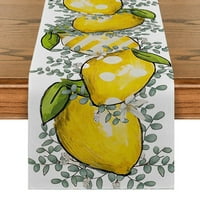 Limunska krpa limuna za trkač za trpe za trpezarijski stol žuto stolnjak i trkači luksuzni kućni dekor