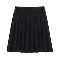 Simu Crna suknja za žene Ženske modne suknje Školska čvrsto nagnuta suknja Akademska suknja Skirt Skirt