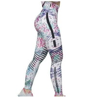 Zyekqe joga gamaše za žene visoka kravata tiskana na dnu nogavice Comfy rastezljivi trening joggers