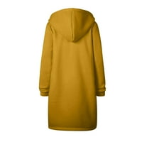 Ženske duge dukseve Tuničke jeseni zimski runo Kaputi Ležerne prilike pune zip up jakne sa džepovima