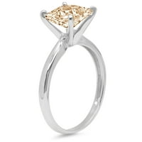 2.5ct princeze rez smeđi prirodni morgatit 14k bijeli zlatni godišnjički angažman prsten veličine 11