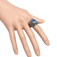 Band prsten Rhinestone Inlaid nakit za prste Titanijum čelik Muškarci i ženski prsten za prste za zabavu
