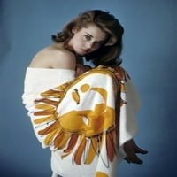 Jane Fonda Drapes ručnik oko golih ramena mačka ballou poster