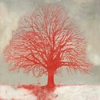 Red Tree Poster Print od Alesso Aprile
