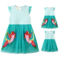 Rovga Toddler Djevojka haljina odjeća Ljeto Nova dječja haljina slatka mreža za životinje