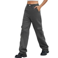 FVWitlyh pantalone za ženske casual pantalone sa džepovima dame široke noge vrećice Cargos pantalone