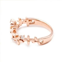 Prstenovi za djevojčice Božićni pokloni Ženski cvijet Dijamant Moderan prsten za angažman prsten poklon