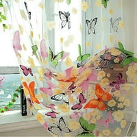 Prozor za ispis leptira Sheer zavjese za dnevnu sobu spavaću sobu