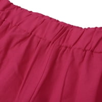 DrpGunly Lounge setovi za žene Pamuk HE MP odijelo Fashion Udobni kratki rukav i dugačke hlače Jesidne haljine za žene Ležerne prilike ženske vrhove vruće ružičaste m