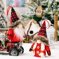 DEYUER BOŽIĆNI GNOME MALL ONNAMENT Užarena patuljaka lutka Plišani lutka plišana igračka Xmas stablo Privjesak Božićna zabava Kućni ukras Božićni poklon