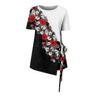 Ženski rukav vrhovi Ljetne asimetrične majice Slim Fit Ležerne prilike The Majice Pulover vrhove T-majice