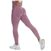 Trčanje u boji Fitness Sport - Podizanje joge Hlače visoke struke Ženske joge hlače Pocket Yoga hlače za muškarce lubenica crvena l