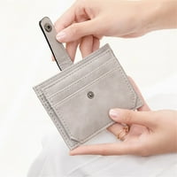 Žene kratki novčanici Mini novac traje male preklopče držač karata za ženska kovanica siva