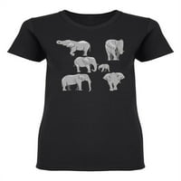 Afrički slonovi postavljeni u obliku majice u obliku žena -image by shutterstock, ženska velika