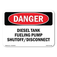 Znak opasnosti - pumpa za gorivo za dizel rezervoar