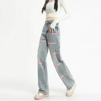 Gubotare Jeans Women Plus size Ženske klasične kapri traperice sa džepovima Stretch Jean