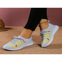 Ženske casual cipele mrežaste tenisice pletene gornje stane ženske lagane šetnje cipele čipke za čarape