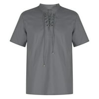 Muške vintage majice Ležerne prilike pune čipke Up up bluza s kratkim rukavima