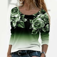 Adviicd Custom majica Ženske košulje Ležerne prilike Tuničke vrhove Color Block CrewNeck Ljeto Loose