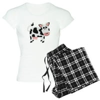 Cafepress - crno-bijela krava pidžama - ženska svjetlo pidžama