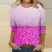 Navijači za brisanje žena za patchwork majicu Ljeto pivo Oktoberfest tiskani pulover TESES Bluze casual top s, m, l, xl, xxl