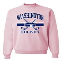 Divlji Bobby Grad Washington Hokej Fantasy Fan Sports Unise Crewneck Duks, svijetlo ružičasta, velika