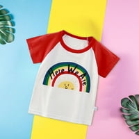 Dječja majica kratkih rukava Summer Raglan majica Baby Top Top prozračna slatka dječja odjeća Rainbow ljetni vrhovi