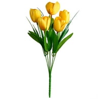 6-glava vještačka cvijeta buket vjenčanica Simulacija cvjetnog dekora Početna Office lažni buket, tamno žuta