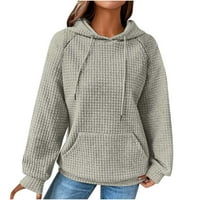 Yanhoo ženski duksevi džemper Raglan dugih rukava dukseri s kapuljačom duksevi pulover na vrhu pada