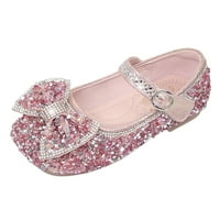 Dječji luk pletene princeze Slatke cipele biserne sandale za zabavu Maskler Leptir Rhinestone Shinny
