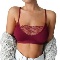 Uocefik ženska čista udobna bralette udobna čipka bez obziranih bešavnih grudnjaka vino m