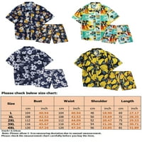 Capreze muška košulja i kratka odijela dvodijelni havajski setovi tropskim tiskanim set Comfy tipkom