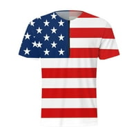 Luiyenes muški patriotski majica zastava tiskana puna rezana dana neovisnosti Vintage majica