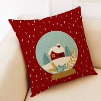 Iopqo božićni jastuk pokriva kućni dekor jastuk dekor božićnog uzorka uzorka kućica Sofa navlai kućnim poklopcem bacač jastučni poklopac