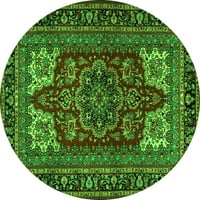 Ahgly Company u zatvorenom okruglom medaljonima zelene tradicionalne prostirke područja, 5 'krug