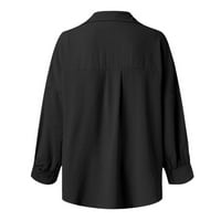 Akiigool dugih rukava za žene Ženske košulje dugih rukava Dugme s dugim rukavima majice s dugim rukavima Ležerne bluze