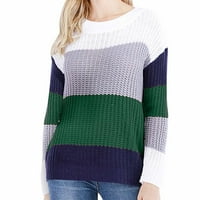 Ženski džemperi Pulover casual dugih rukava pletena jesen i zimski labavi pad trendovi džempere zeleni s-6xl
