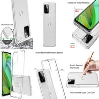 Aquafle fleksibilan TPU [udarna zaštita] Hibridna futrola sa kaljenim zaštitnim zaštitnicima stakla za Motorola moto g Stylus 5g