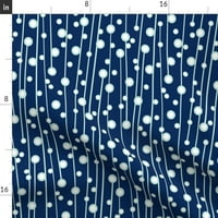 Pamuk Sateen Stolcloth, 70 90 - Berry Podružnica Geometrijska točkica mornarska mint Geo Plava Sažetak Moderni modni krugovi Botanički print Priključak posteljina od kašike