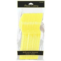 Amscan plastične kašike, standardne veličine, svijetlo žuta
