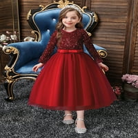 Girl Emproidery Beghtless ramena od čipke Princess Pageant haljina maturalna haljina haljina