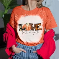 Aurouralna ženska odjeća na klirensu modna žena kauzalna bluza za ispis V-izrez kratki rukav majica